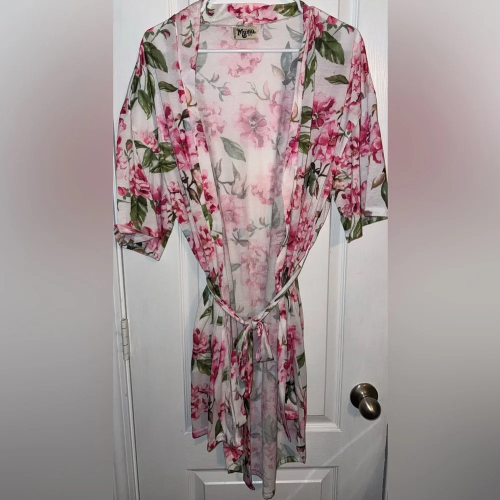 Show Me Your Mumu Brie Robe Garden of Blooms Floral Kimono One Size